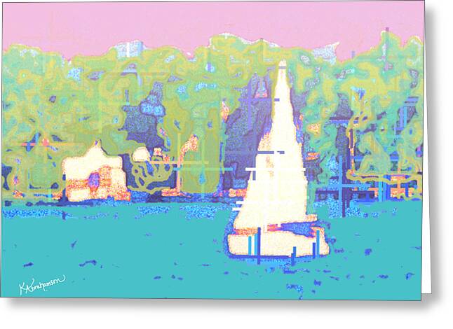 St. John's Sailboat 4 - Greeting Card