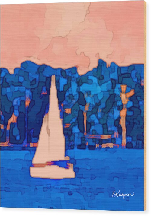 St. John's Sailboat 5 - Wood Print