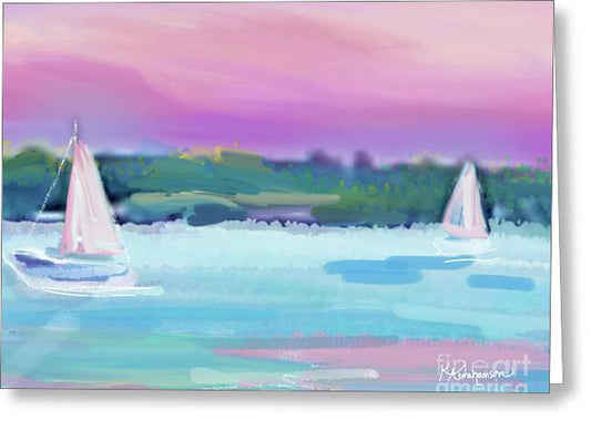 St. John's Sailboats 3 - Greeting Card