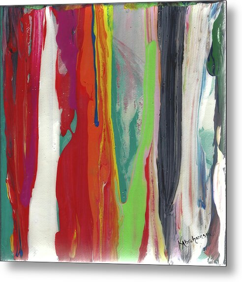 Tiny Treasures Abstract Painting 2012 01 - Metal Print