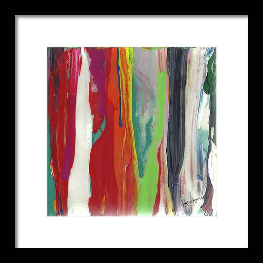 Tiny Treasures Abstract Painting 2012 01 - Framed Print