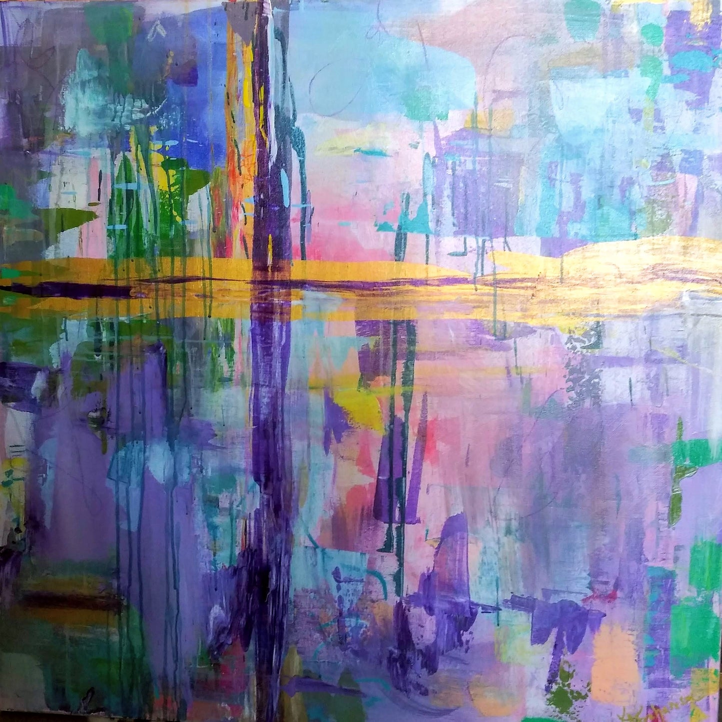 "Hope" Abstract Original Painting 36x36"