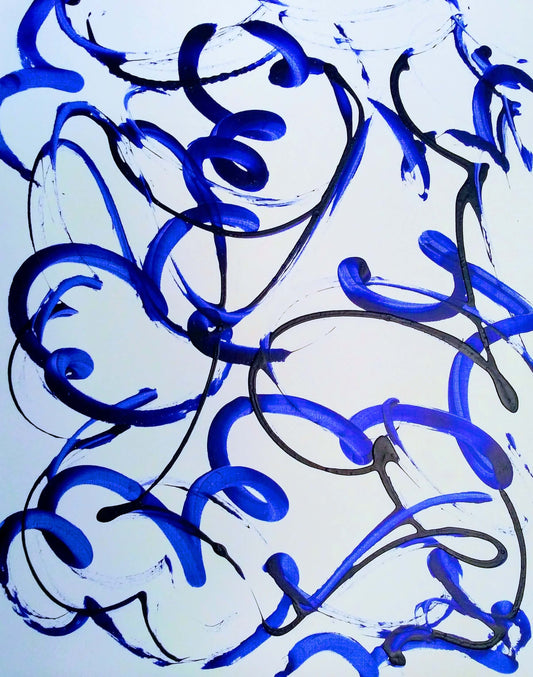 "Blue Tango" Abstract Painting