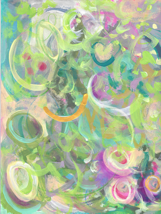 "Printemps 1 of 4" Abstract Painting