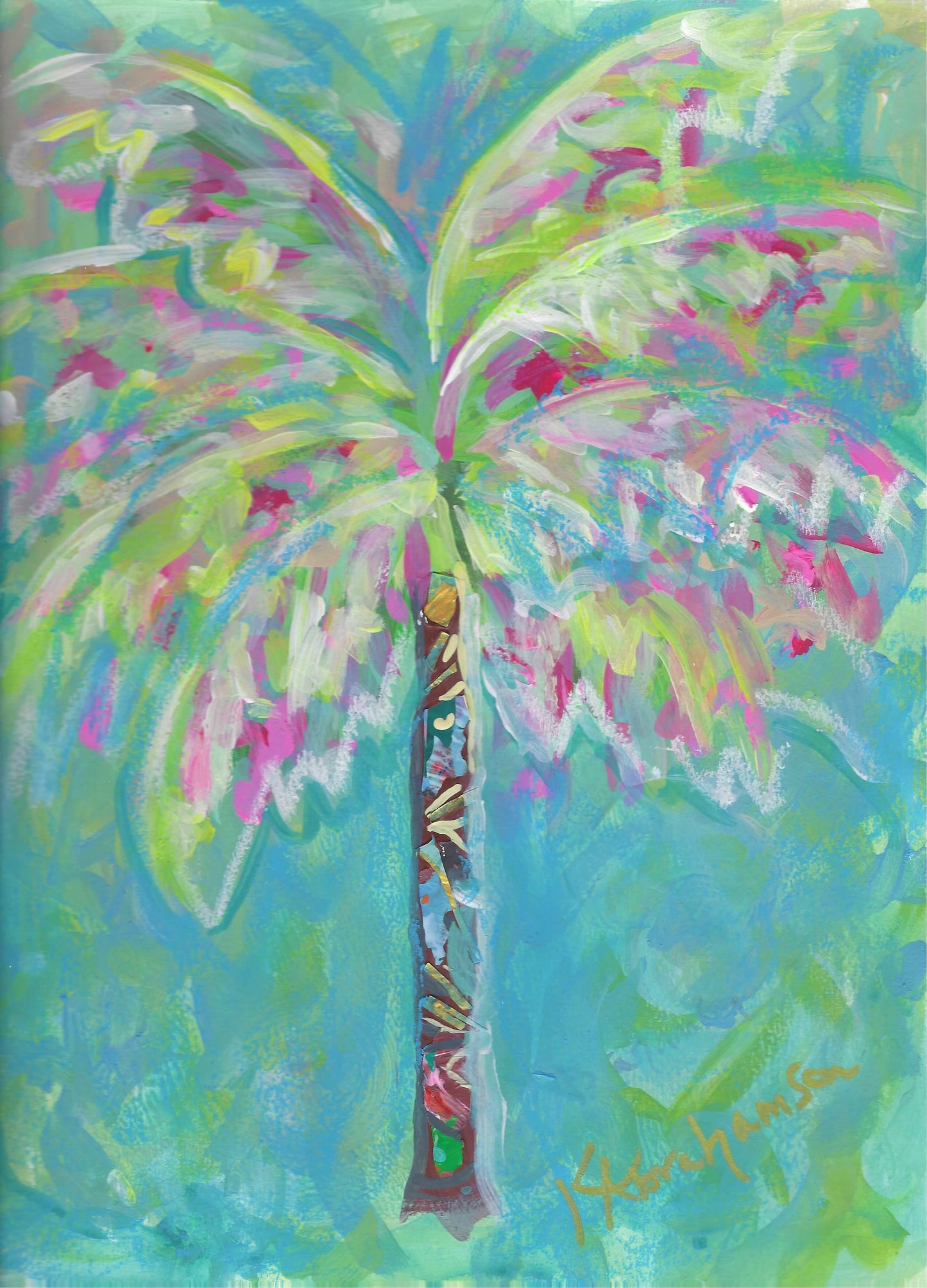 "Santa Barbara Palm 2" Painting