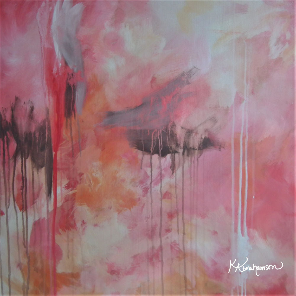 Tickled Pink Abstract Painting 03