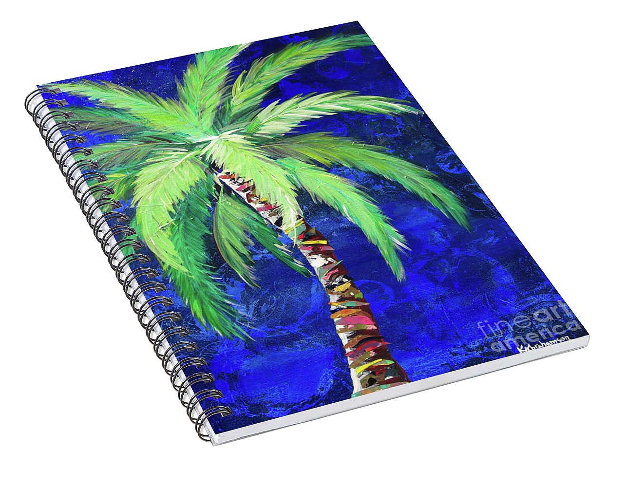 Cobalt Blue Palm II - Spiral Notebook