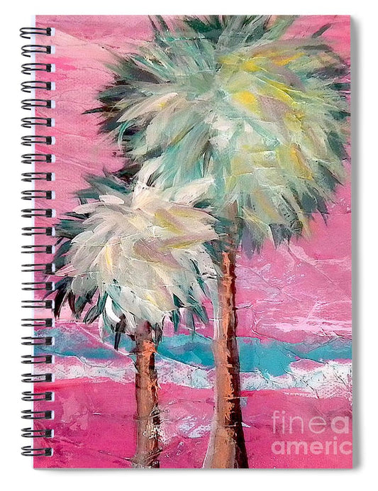 Pink Horizon Palms - Spiral Notebook