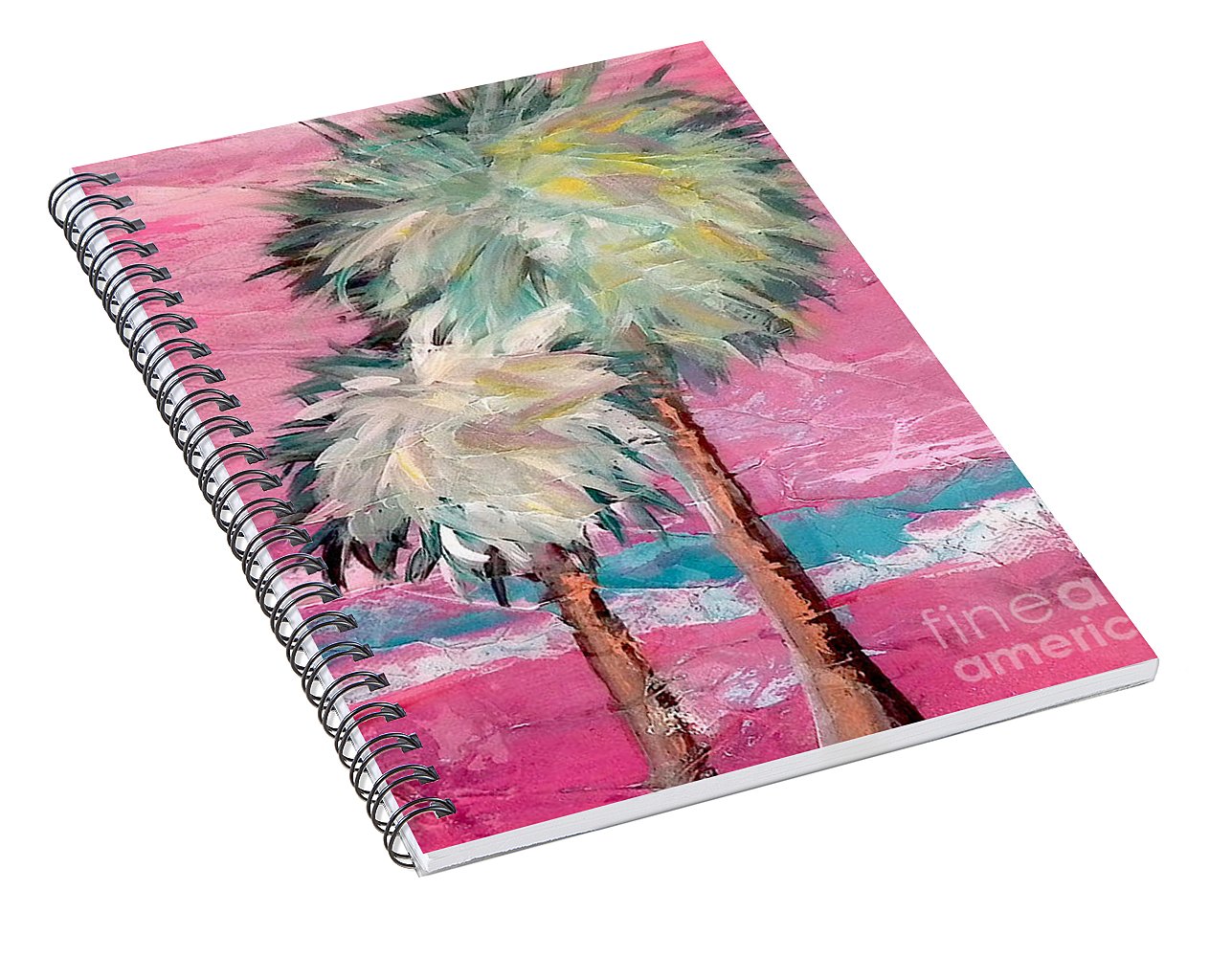 Pink Horizon Palms - Spiral Notebook